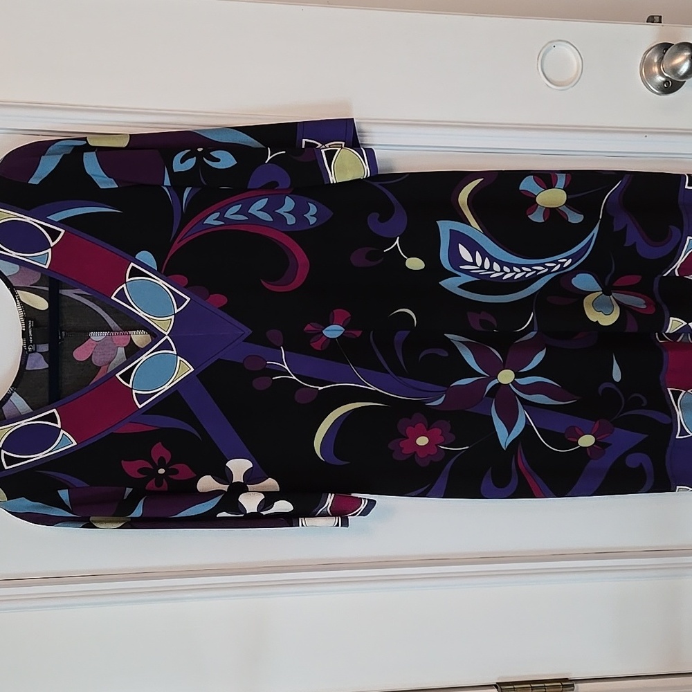 New Directions Multicolor Abstract Dress